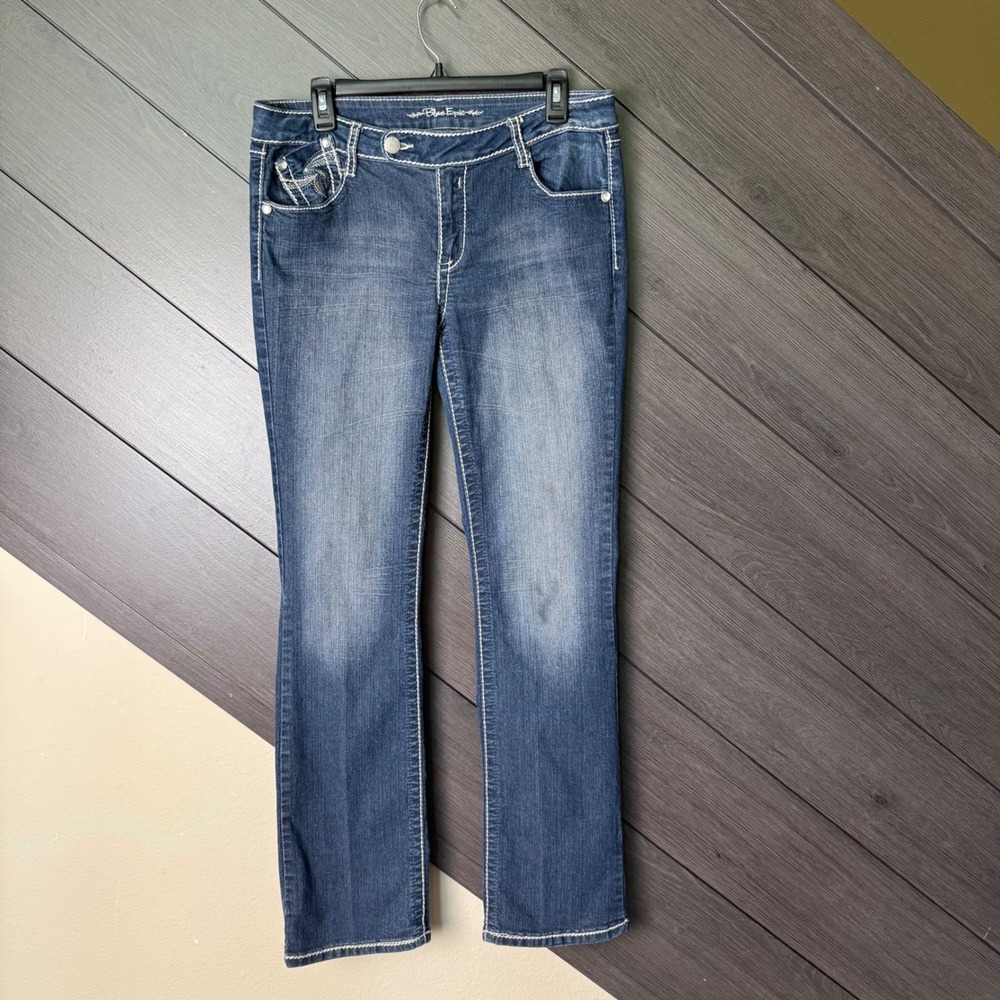 Blue Epic Women's Bootcut Jeans Medium Wash Stretch Size 10 Y2K Denim